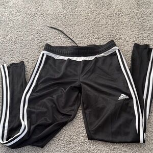 Adidas Women's Black Joggers with White Accents
